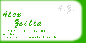 alex zsilla business card